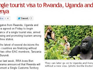Руанда, Уганда и Кения вводят единую визу